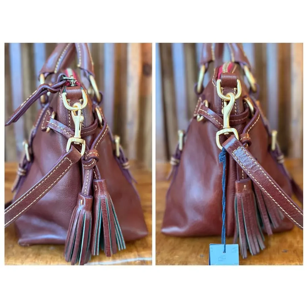 Dooney & Bourke Florentine Bristol Satchel – Chestnut Vacchetta Leather